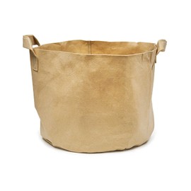 247Garden 5-Pack 10-Gallon Aeration Fabric Pot/Plant Grow Bag w/Handles (260 GSM, Tan w/Black Base, 13H x 15D)