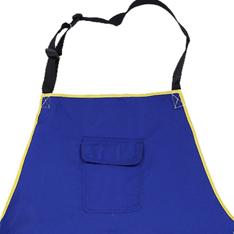 Fire Retardant Apron Adjustable Buckle Flame Retardant Apron Blue Welding