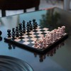 NOVICA Decorative Marble Chess Sets, Black, Glorious Battle'
