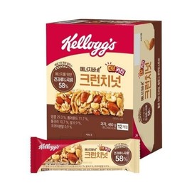1 Kellogg Energy Bar Crunch (30g, 12 pieces) - 1 Energy Bar Crunch Nut (40g, 12 pieces) / 켈로그 에너지바 크런치 (30g 12개입) 1개 - 에너지바 크런치넛 (40g 12개입) 1개