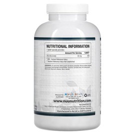 [해외직구]누유뉴트리션 징크 아연 40mg 365비건정 Nu U Nutrition Zinc 40 mg 365 Vegan Tablets Nu U Nutrition Zinc 40 mg 365 Vegan Tablets