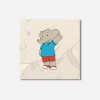 Unbranded Babar Cartoon 4'' X 4'' Square Wooden Coaster