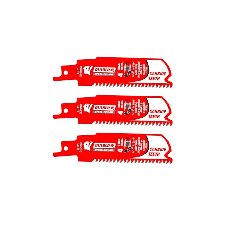 Diablo Steel Demon Carbide Teeth Reciprocating Saw Blades with Perma-Shield