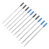 10PCS Metal Pen Refills - Blue and Black 115mm Replacement