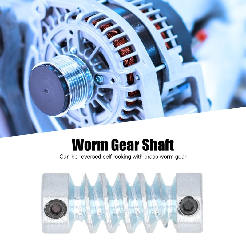 6mm Worm Gear Shaft D Hole Stainless Steel 1.5 Modulus