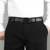 MILORDE Men’s Reversible Leather Belt for Casual Golf Dress Pants