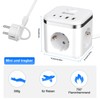 Socket Cube with USB 2 m with Plug Flat