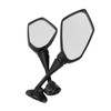 Pair Motorcycle Rearview Mirrors Black Visibility Replacement for Honda CBR
