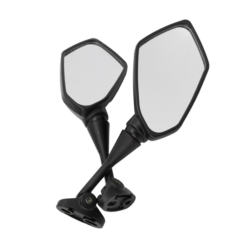 Pair Motorcycle Rearview Mirrors Black Visibility Replacement for Honda CBR