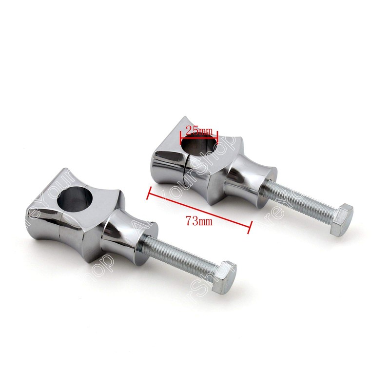Topteng 1 Inch 25 mm Chrome Riser Clamp for Harley
