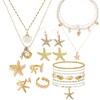 OZYXYZO 15 Pcs Bohemian Gold-Plated Jewelry Set with Shell &