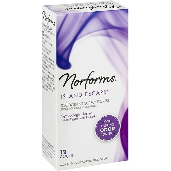Norforms Feminine Deodorant Suppositories - Island Escape - 12 ct by Norforms