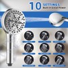 All Metal Shower Head, 10" High Pressure Rainfall/Handheld Shower Combo