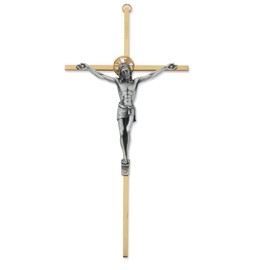 Bonyak Jewelry 8 in. Brass Crucifix Boxed