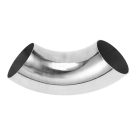 Motoforti 2.5" Inch OD 90 Degree Mandrel Bend Elbow Car Modified Exhaust Pipe Tubing 1.2mm/18GA Thickness 304 Stainless Steel Bend Tube Stair Handrail Piping 63x195x1.2mm