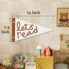 MOFUYU Classroom Decor Pennant Banners Flags，Let's Read Felt Banner Wall