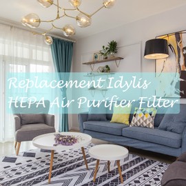 Replacement Idylis filters,Compatible idylis air purfier filters d, H13 AC-2118, AC-2123, IAP-10-280, 1AP10280 Hepa Filters Compatible Idylis air purfier