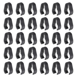 sourcing map 30Pcs 19mm Microphone Cable Clips Universal Microphone Stand Cable Clips Flexible Plastic Mount Clamp for Instrument Accessories