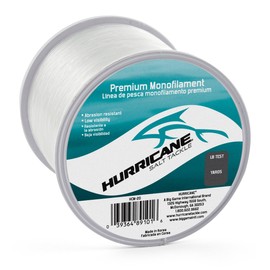 Hurricane Premium Saltwater Monofilament Line, 1/4-Pound Spool/40-Pound Test, Black, 1/4-Pound Spool/40-Pound Test