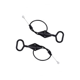 yhoparts 2-Pack Recliner Cable D-Ring Replacement Recliner Handle for Lazy Boy Couch Sofa, 22" Length, 3" Exposed Wire O-Shaped End