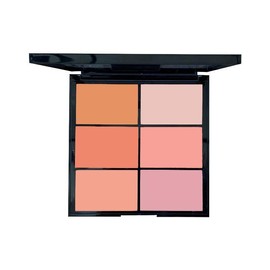Paleta de Rubor, Paleta de Maquillaje Resaltado con Espejo - Paleta de Contorno de 6 Colores - Kit de Contorno de Rubor para Regalos de Navidad de Año Nuevo (Foundation 1, 6 color)