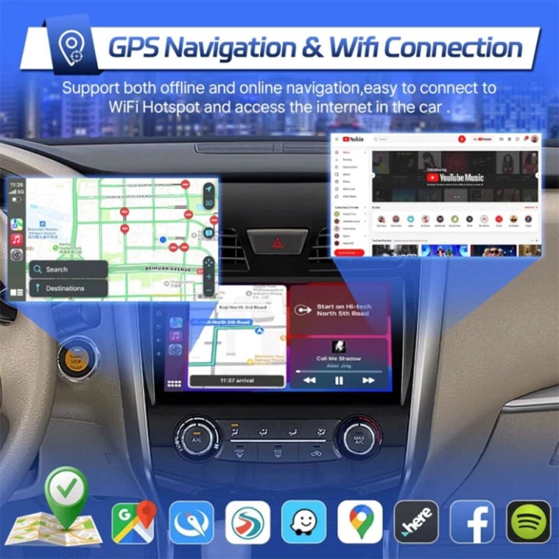 For 2008-2013 Toyota Highlander 7" Android 13 Carplay Car Stereo