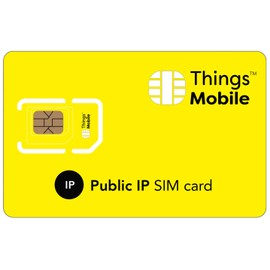 IP PUBLIC SIM Card - Things Mobile - with Global Coverage and Multi-Operator GSM/2G/3G/4G LTE Network, No Fixed costs, No Expiration Date and Competitive Rates, with €10 Credit Included