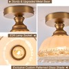 JFZANMUA 1 Light Brass Ceiling Light Fixture Vintage Close to