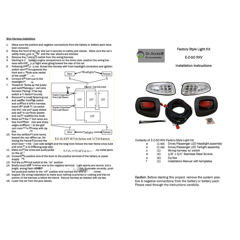 Dr.Acces EZ-GO RXV Golf Cart LED Light Kit | RXV