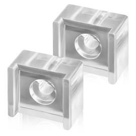 PEUTIER 2pcs Sliding Shower Door Finger Pull, Clear Acrylic Glass Sliding Door Bumpers Shower Door Replacement Parts for Alumax Framed Shower Door and Towel Bars