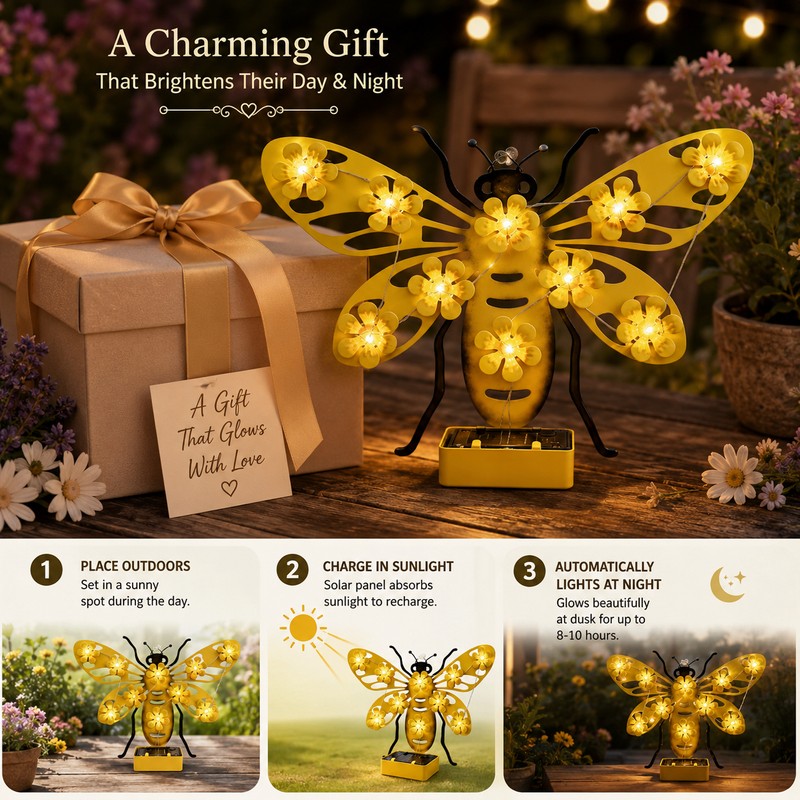 Solar Butterfly Wall Light for Outdoor Decor – LED Garden