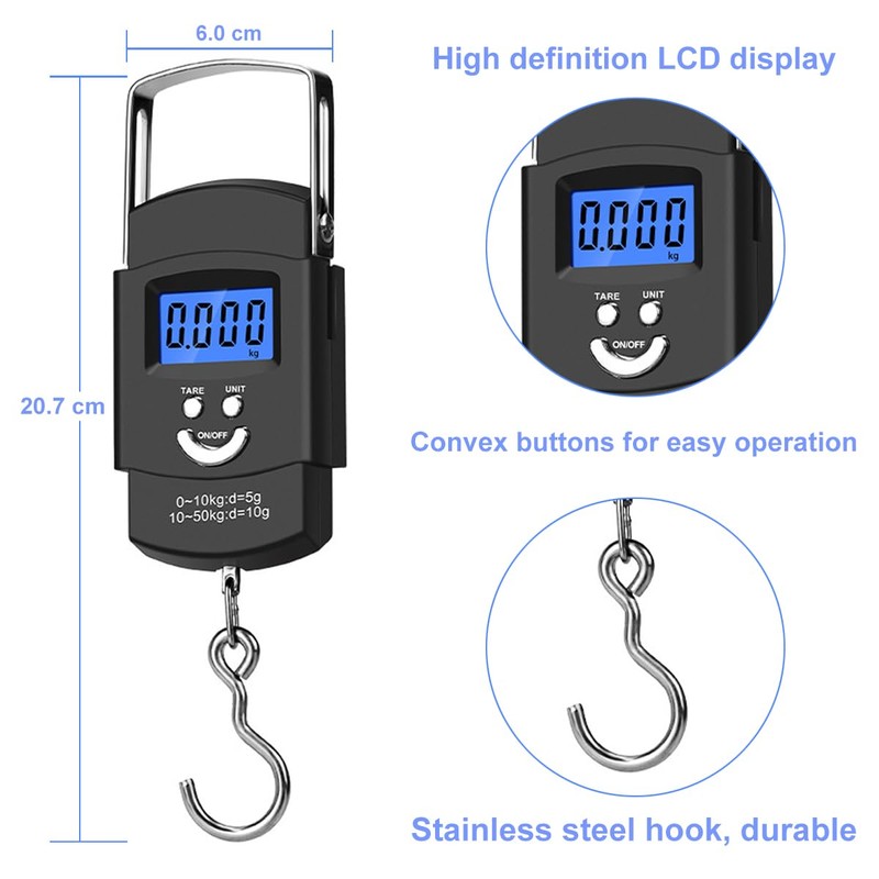 Nutabevr Luggage Scales with Hooks, High Precision Kitchen Digital Suitcase