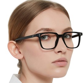 MARE AZZURO Computer Reading Glasses Women Blue Light Blocking Readers 0 1.0 1.25 1.5 1.75 2.0 2.25 2.5 2.75 3.0 3.5 4.0 5.0 6.0 (Black, 2.00)