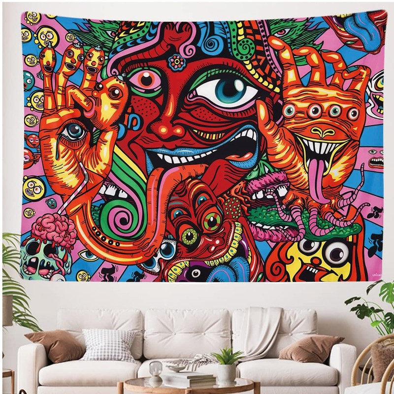 Ulticool - Psychedelic Trippy Draws Eyes - Tapestry - 200