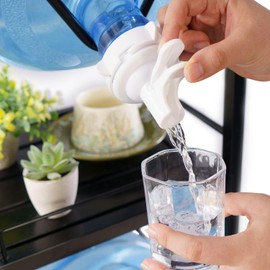 5 Gallon Water Jug Holder, 3 Tier Water Jug Stand with Water Jug Dispenser, Heavy Duty Water Bottle Holder Water Jug Rack Bottle Organizer with Storage Shelf for Kitchen, Office, Living Room, Black