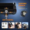 Nilight Side Shooter LED Light Bar 2PCS 4.3 Inch Triple