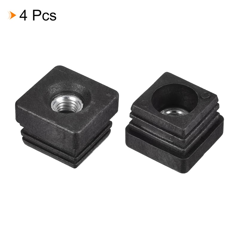 uxcell 4Pcs Inserts for Square Tubes with M10 Thread, for