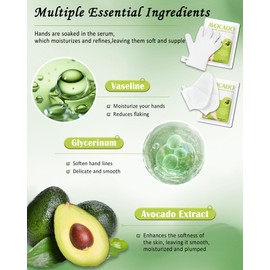 Hand and Foot Mask Set-6Pairs Avocado Moisturizing Gloves Socks,Hydrating Exfoliation Repair Hand Foot Peeling Mask Spa Travel Size for Dry Cracked Hands Feet,Christmas Care Gift Kit for Women Men