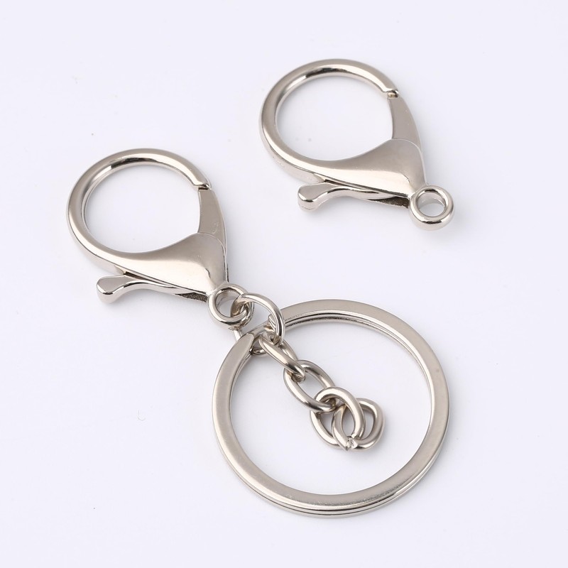 Key Chain Hardware [20 Pieces] One-touch Key Holder with Swivel