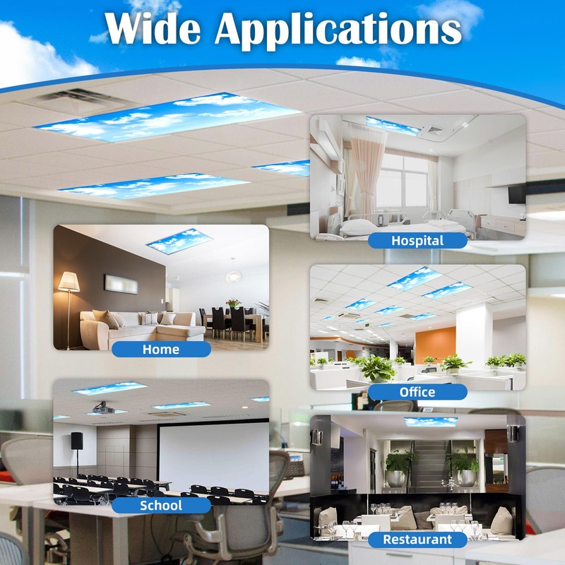 ANGSYLTH 8 Pcs Fluorescent Light Covers - 4 x 2