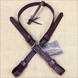 Circle Y Floral Tooled Flank Cinch w/Billets