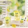 Gilprop 100 Sets Plastic Lemonade Cups with Lids and Straws