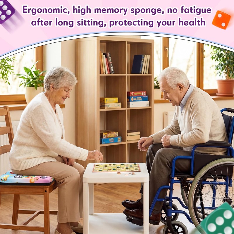 Thyle 2 Pack Bingo Night Seat Cushion Set 2" Cushion