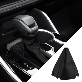 Car Shift Boot Cover, Suede Leather Shift Knob Boot Dust Cover, Manual/Auto Shifter Boot Sleeve Replacement, Car Interior Accessories Handbrake Gaiter Boot Dust Cover Universal for Most Vehicles