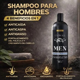 Shampoo Anticaída Anticaspa Antigraso Crecimiento De Cabello