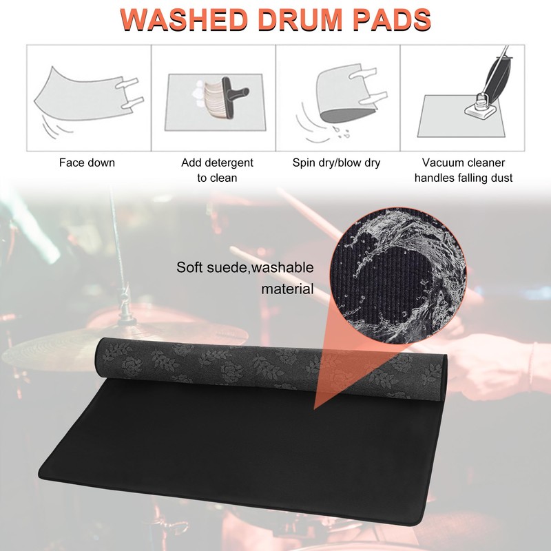 Drum Rug, 5X 6 Ft Drum Mat Carpet Music Rug