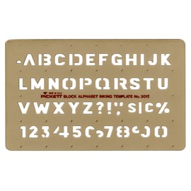 Pickett Letter and Number Template, Block Alphabet Font, 1/2 Inch Size (301I)