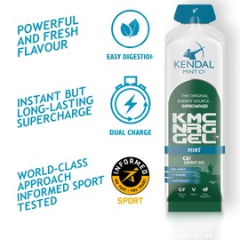 Kendal Mint Co. KMC NRG GEL+: Mint Flavoured Caffeine Energy Gel (12 x 70g) by Kendal Mint Co.