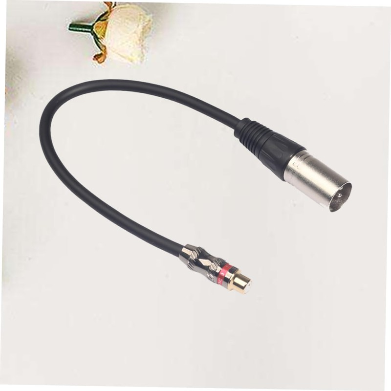 SUPVOX 3pcs Professional Audio Cable RCA to XLR Adapter Black