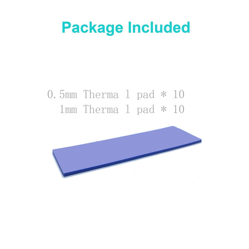NVME M.2 Thermal pad，M.2 SSD Thermal Cooling Pad, 70x20x0.5/1mm for